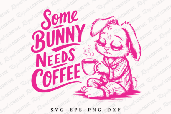 Coffee Bunny SVG for Creative Graphics and Crafts