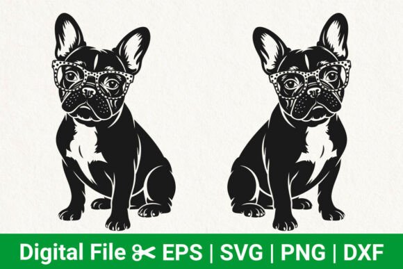Cute Dog with Glasses SVG for Crafts and Graphics