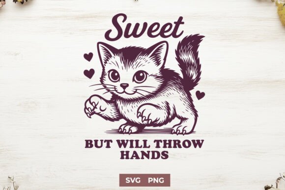 Cute Funny Kitty SVG PNG Design Clipart
