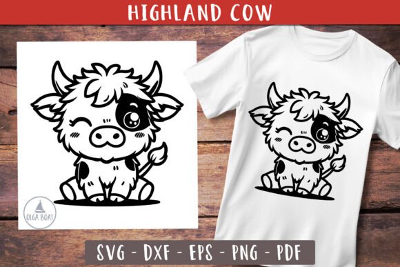 Cute Highland Cow Svg for Crafts and Graphics