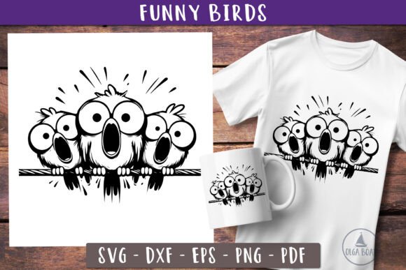 Fun Birds Graphic for Creative Projects