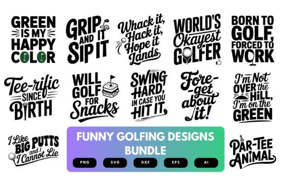 Fun Golf SVGs for Crafts and Graphics