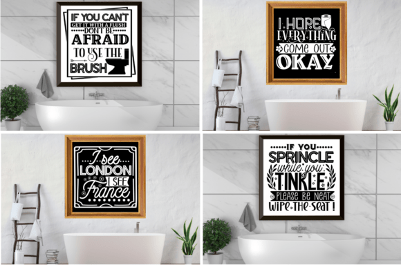 Funny Bathroom SVG Bundle 1 for Crafts and Graphics
