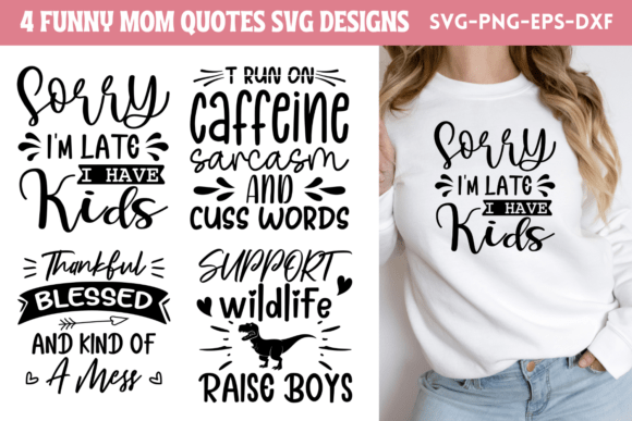 Funny Mom SVG Bundle for Crafts and Graphics