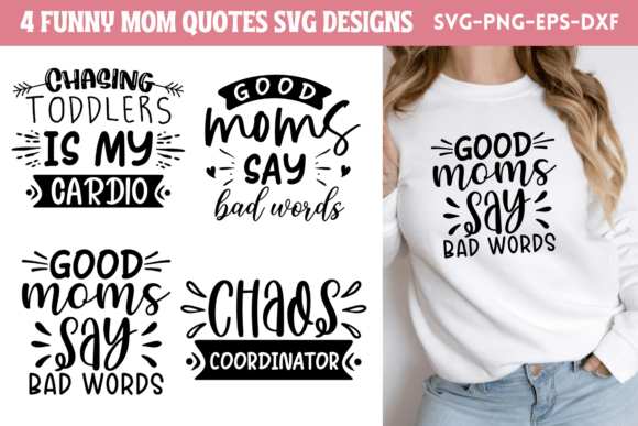 Funny Mom SVG Bundle for Crafts and Graphics