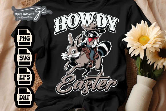 Howdy Easter Funny Raccoon SVG for Crafts and Graphics