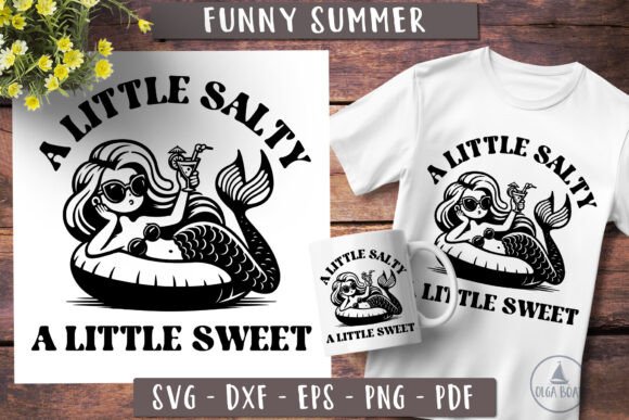 Mermaid Svg Funny Summer Graphics for Local Crafts