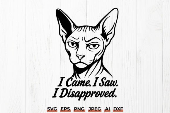 Sassy Sphynx Cat SVG