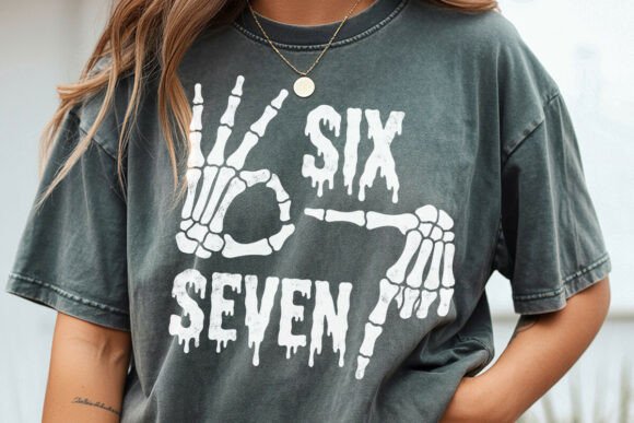 Six Seven Skeleton Hands Svg for Halloween Graphics