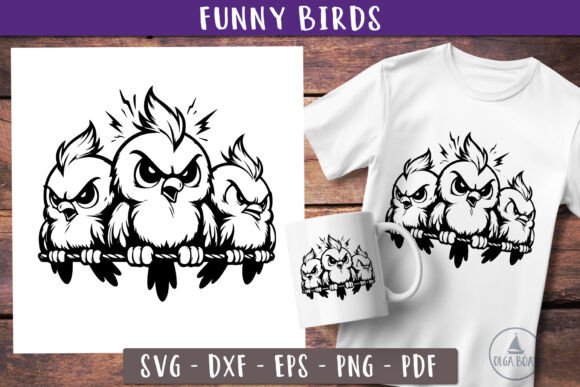 Whimsical Birds Svg Funny Birds O